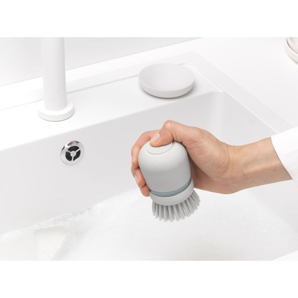Brabantia SinkSide Dishwashing Liquid Dispensing Scrubbing Brush Wayfair